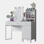 Hanah Home Mesa de Maquillaje Blanca con 9 Focos